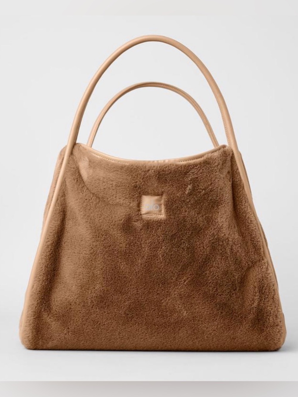 EUC Alo Yoga Faux Fur Tote Bag - Toasted Almond - Picture 3 of 7